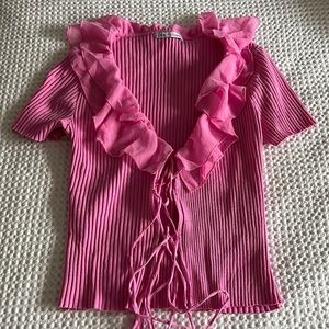 Brand new pink knit like shirt from Zara